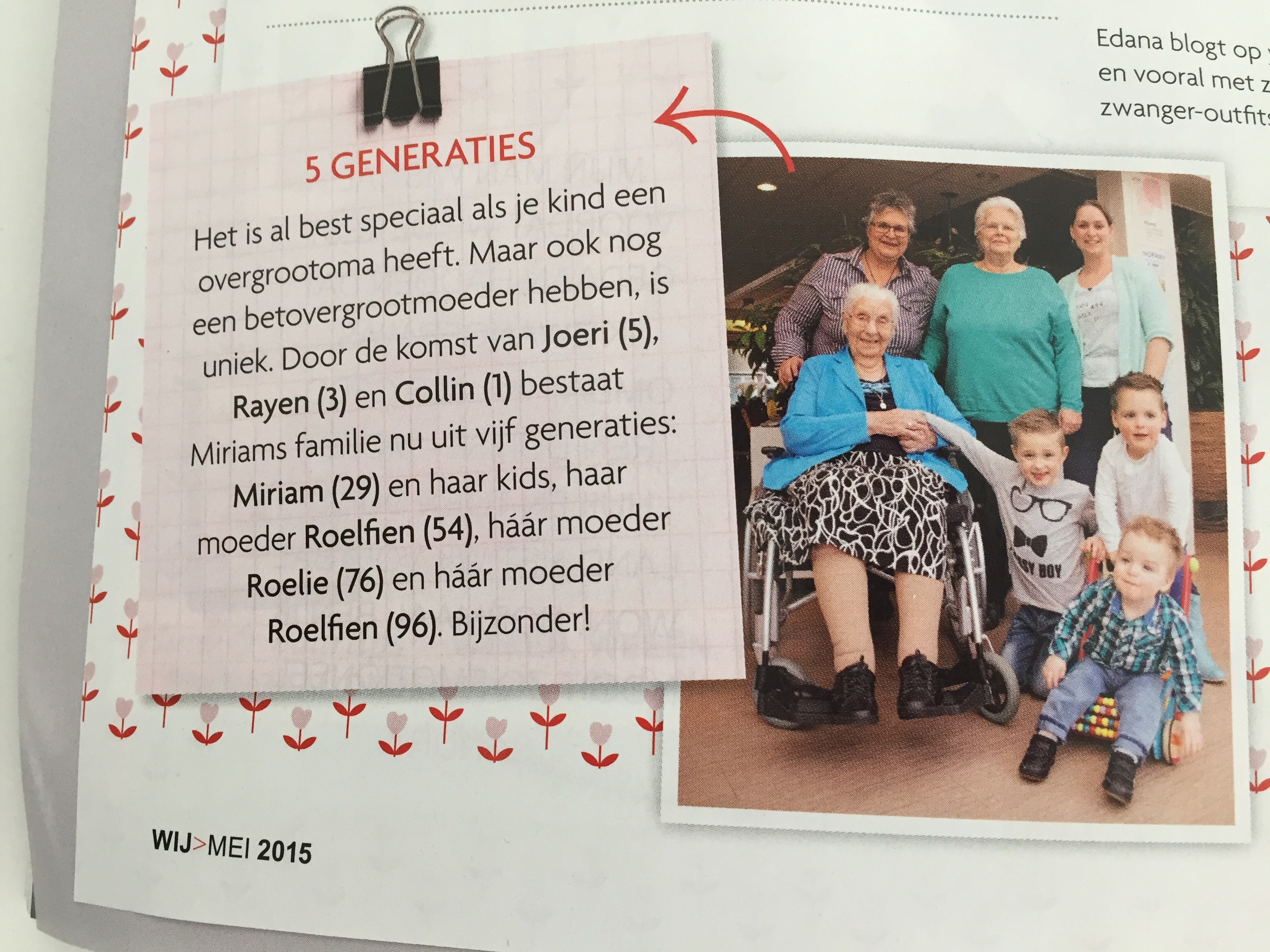 vijf generaties in wij van mei 2015