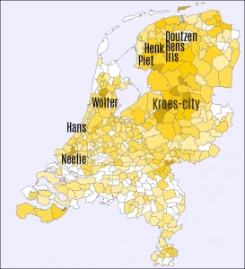 achternaam doutzen kroes populariteit nederland