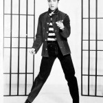 Elvis Presley tijdens promotie voor Jailhouse Rock (1957)