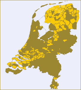 Populariteit voornamen Tom, Lars, Daan, Koen, Stijn in NL