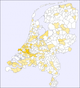 Verspreiding van de achternaam Willemstein in Nederland