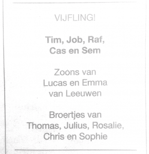 Vijfling NRC augustus 2012